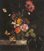 Lachtropius, Nicolaes Flowers in a Gold Vase Spain oil painting reproduction